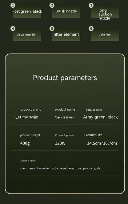 Mini Home Car Wireless Handheld Vacuum Cleaner