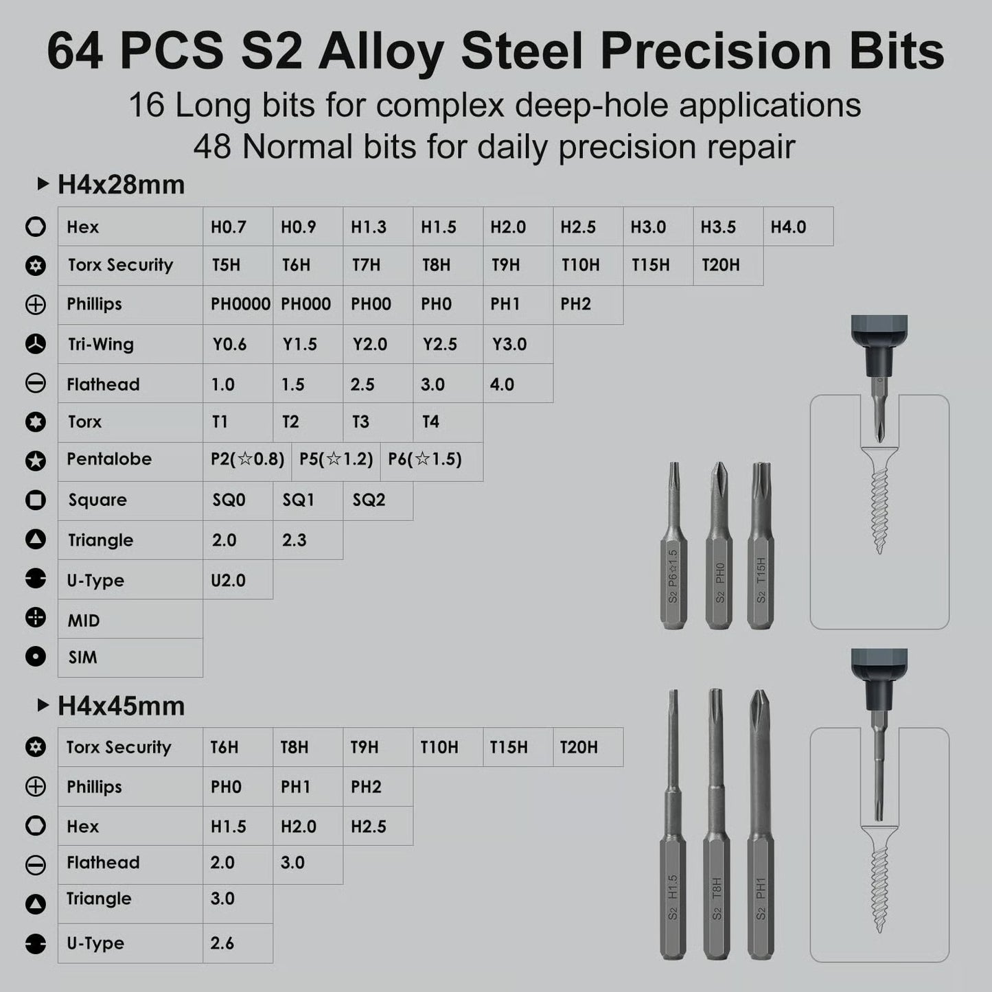 68-in-1 Miniature Precision Rechargeable Electric Screwdriver Set
